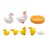 5Pcs Mini Duck Duckling Model Moss Micro-Landscape Creative Adorable Figurine Decorative Miniature Office Desk Ornament