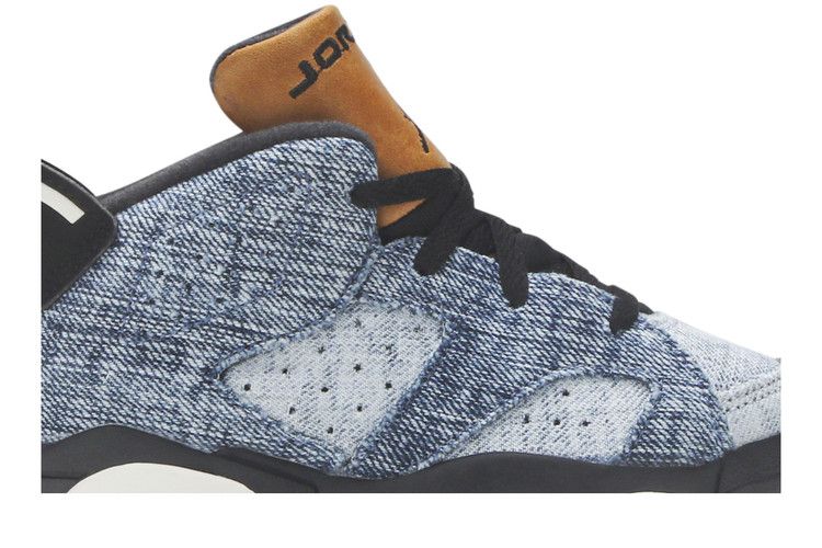 Kids' Sneakers Nike Jordan 6 Retro Washed Denim (TD) Washed Denim/Sail-Varsity Red-Black