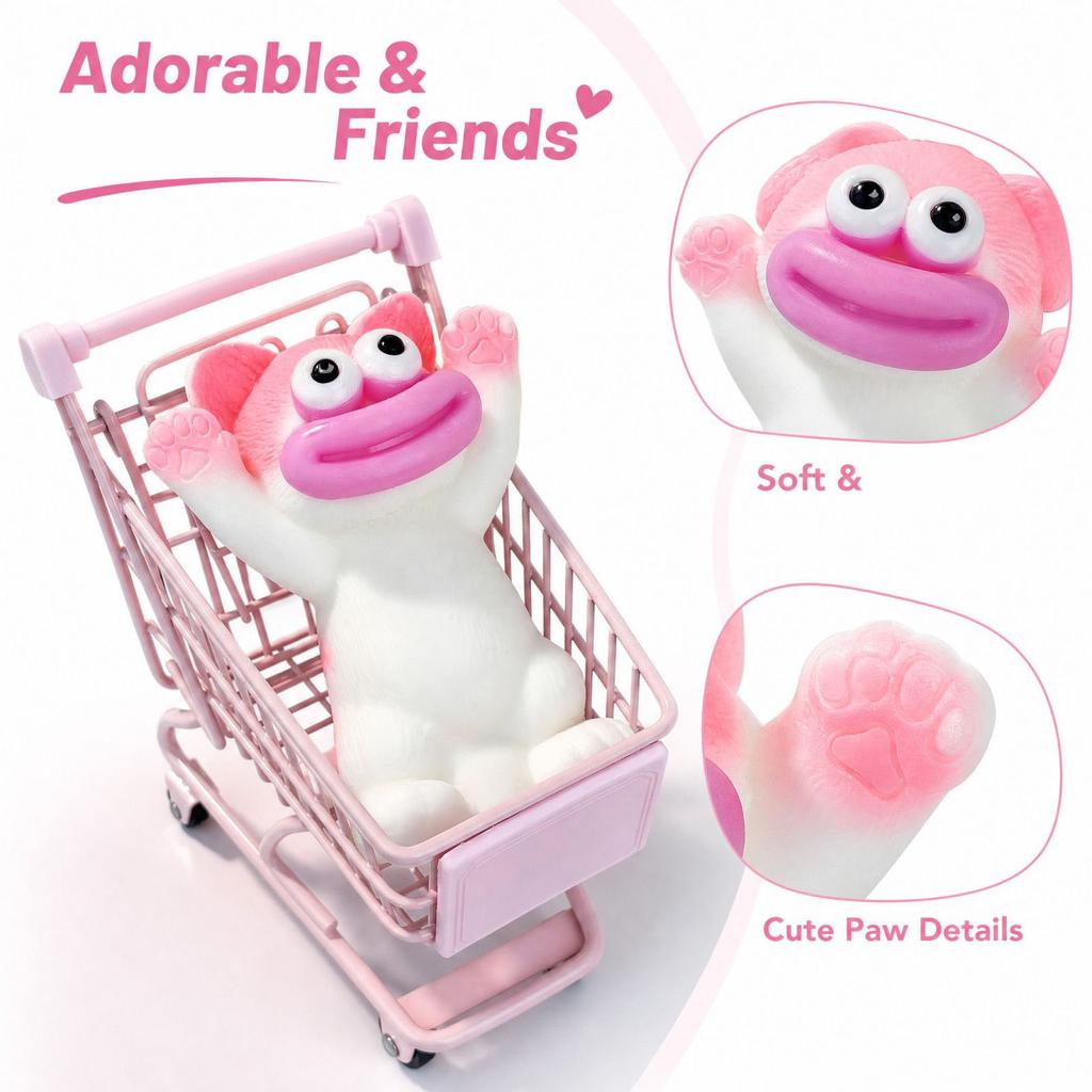 Realistic Big Mouth Toy Cute Ugly Design with Facial Expression