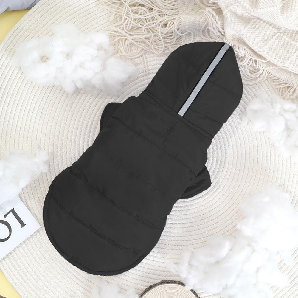 

Одежда для питомцев зимняя одежда, одежда для собак осень-зима новые пуховики, ветрозащитная одежда с капюшоном для щенков, холодостойкая теплоизоляционная одежда XXL чёрный