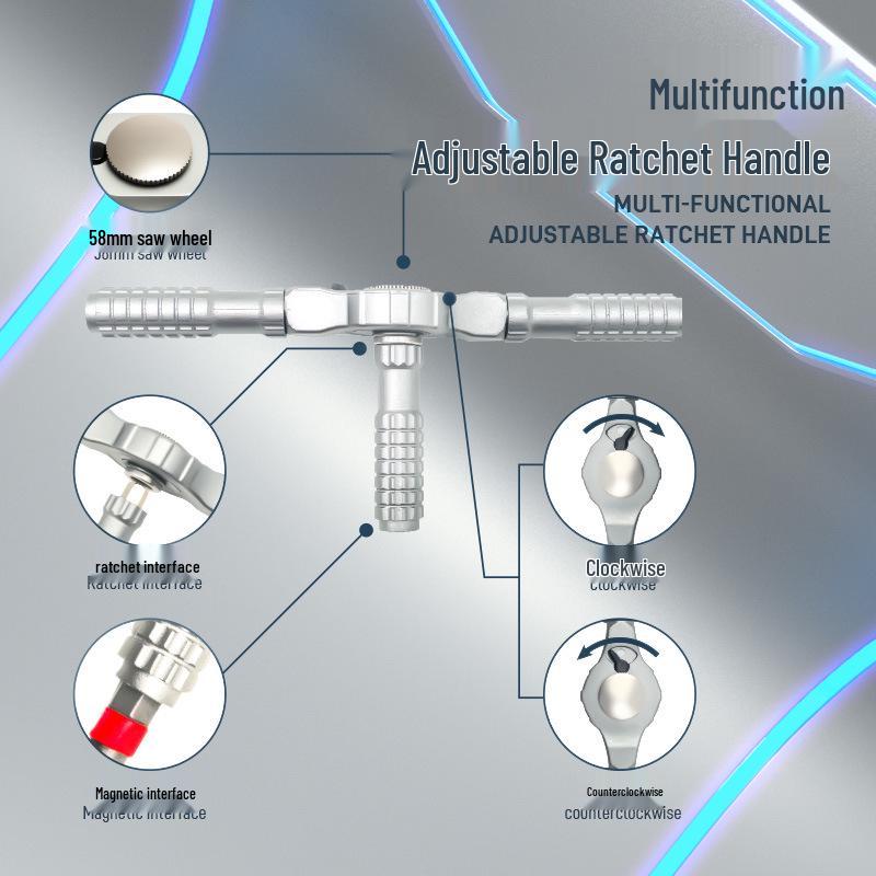 Cross-Border High-Quality 55-in-1 T-Handle Ratchet Screwdriver Set: Multi-Purpose Household Repair Tool