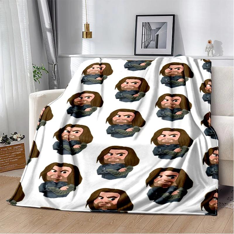 

3D Sebastian Stan Handsome Actro Soft Flannel Blanket for Bed Bedroom Sofa Picnic,Throw Blanket for Cover Office Gift Kids 75x90cm( 29x35in )