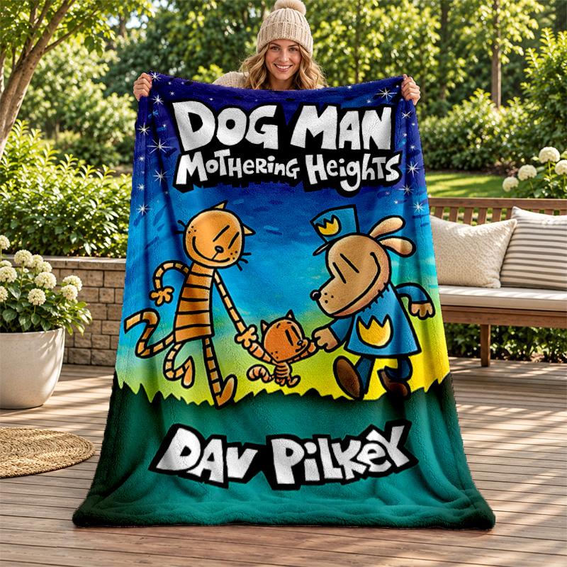 Dog Man blanket Flannel Blanket Soft Cozy Plush Throw for Sofa Bed Lightweight Home Decoration Gifts for Christmas various holidays