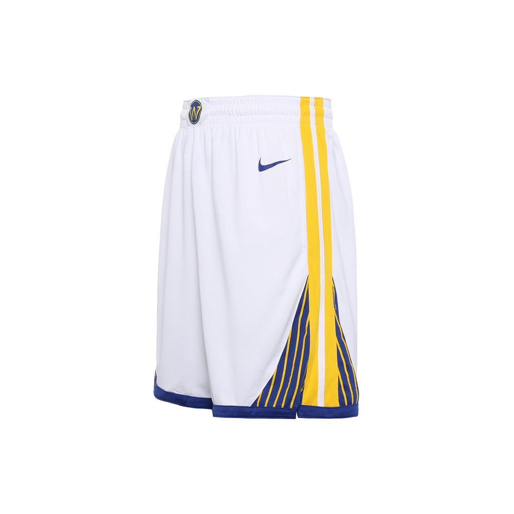 Nike Calções Swingman NBA Golden State Warriors Edição Association Branco/Amarelo Masculino Streetwear AV4971-100