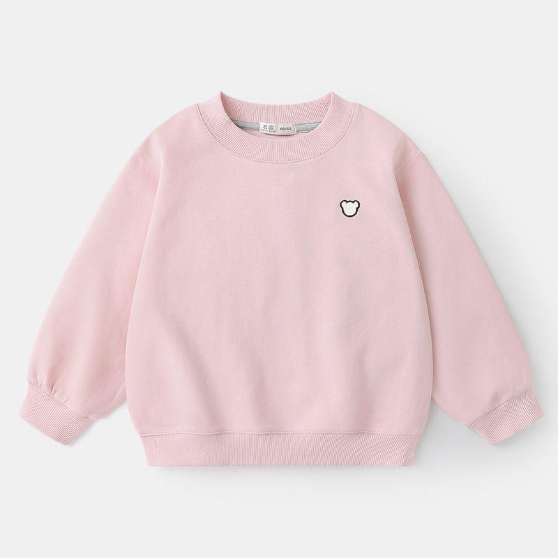 Right European Style Boys  Sweatshirt, Spring and Autumn Wear, 2026 New Model Children s Clothing, Toddler Striped Boys  Top Misty Pink 90