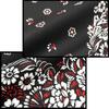 Trifong Bandana Black 100% Cotton Floral Pattern Adult Paisley Handkerchief Unisex Men's Large 55cm X 55cm