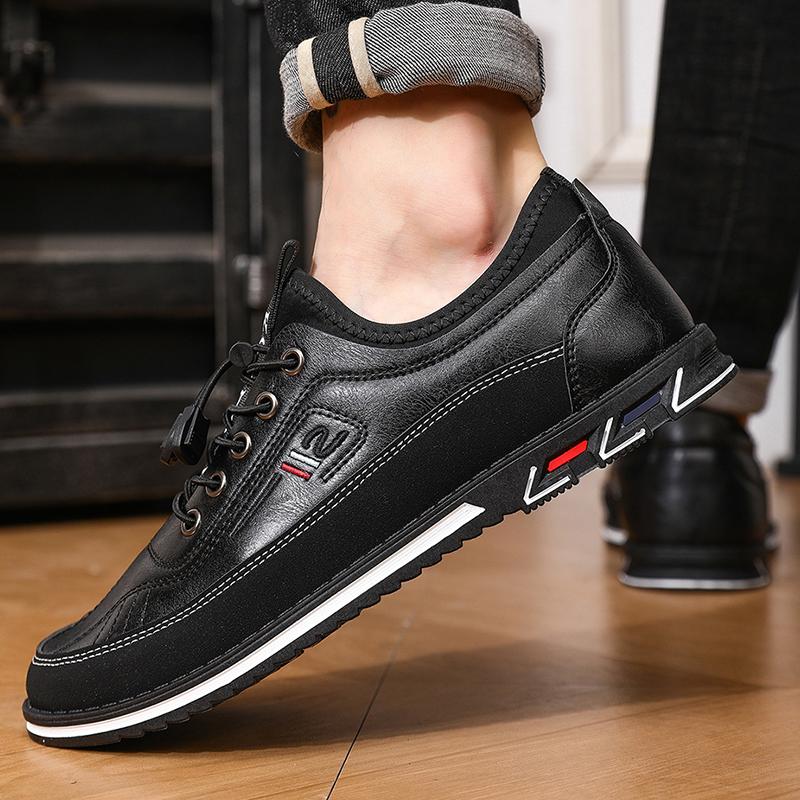 Outdoor British Casual Single Shoes Leather Shoes Formal Shoes New Men Loafers Leather Shoes Men Comfortable Low-top Oxford Shoe