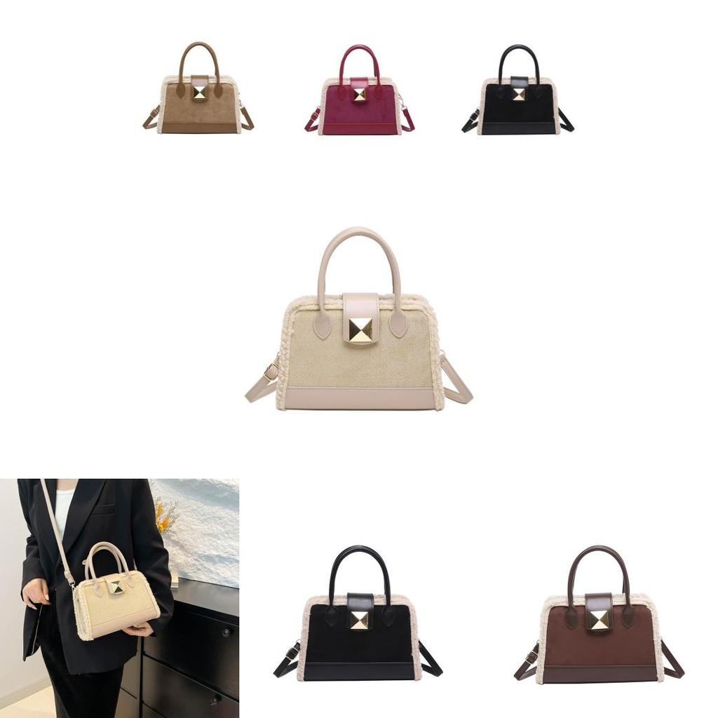 Classy Versatile Contrast Color Small Square Hand Bag For Women Perfect For Winter Outfits