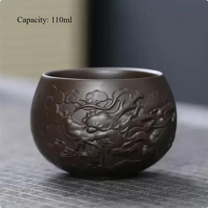 

Китайская ручная резьба, чашка из фиолетовой глины, портативная чайная пиала для улицы, домашняя мастер-чашка, традиционная чайная чашка из исинской глины, домашняя посуда для напитков See options chart