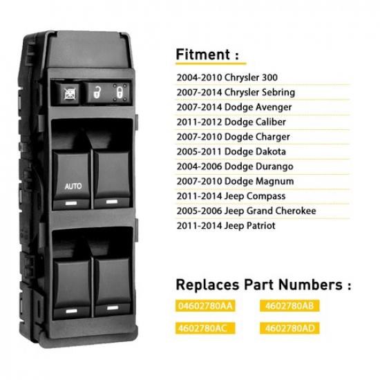 Master Power Window Control Switch For Dodge Avenger Chrysler 200 Jeep