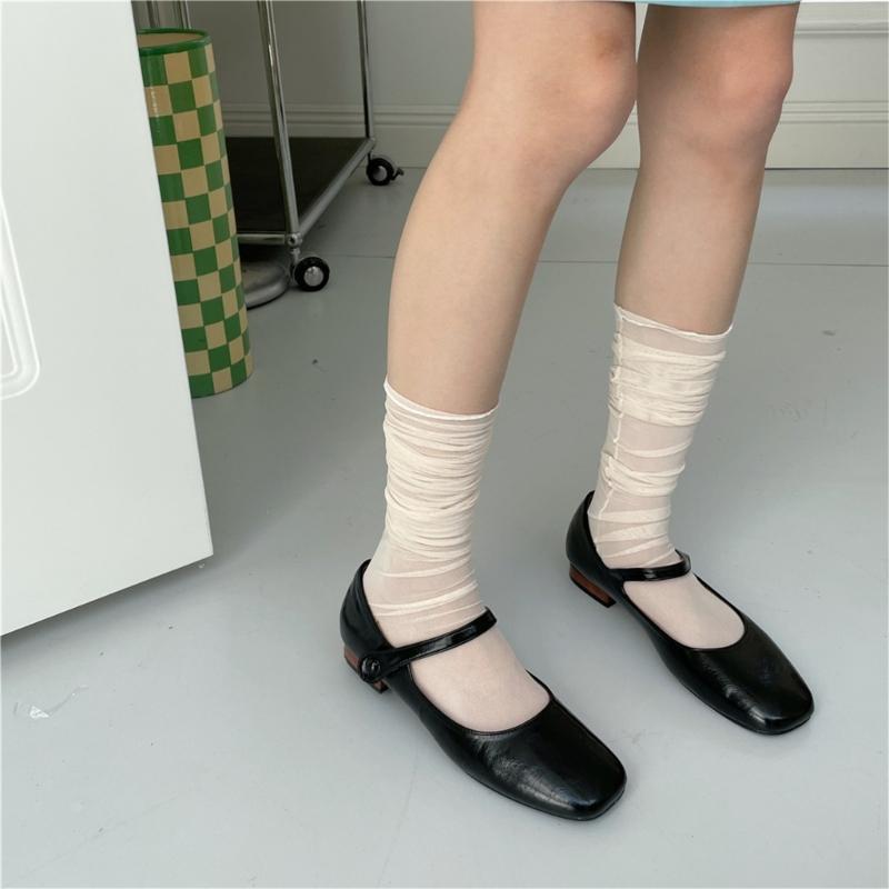 Womens Summer Solid Color Lacy Sock Sweet Daily Jokers Stocking Winter Long Casual Legwarmers for Daily School Office