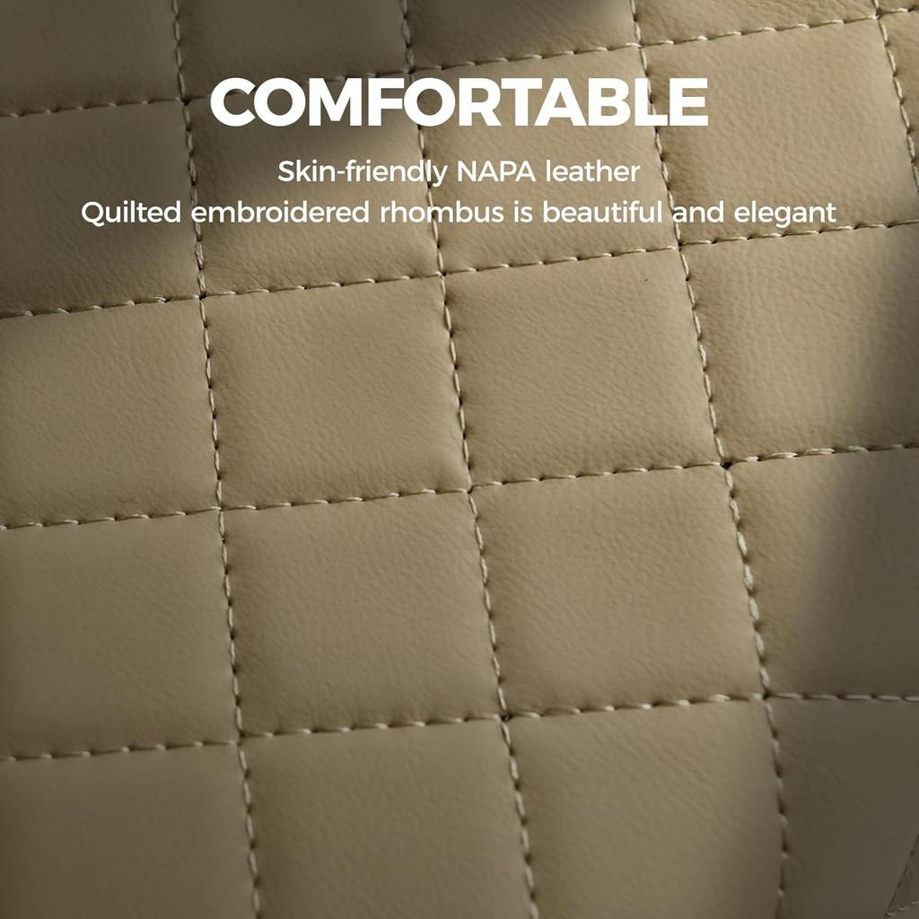 FREESOO Car Center Console Cover, Leather Armrest Cover For Car, Universal Middle Console Cushion With Storage Box, Cup Holder, Tissue Box & Phone