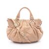 Used Pillow Small 2way Handbag Leather Beige Used Women