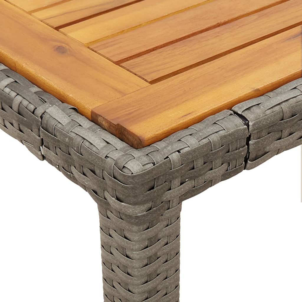 Vidaxl 5-Cz. Garden Furniture Set With Cushions, Grey, PE Rattan
