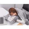 Cute Plush Pillow Quilt Hand Warmer Dual-Use Cushion Folding Blanket Car Office Sofa Cushion Quilt  Couch Pillow Good