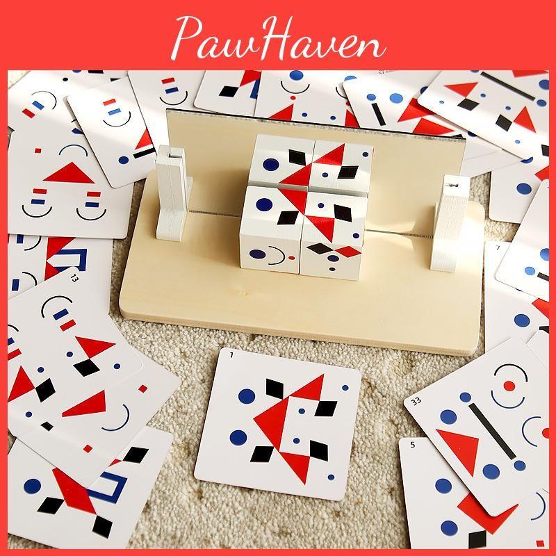 Wooden Puzzle Geometric Blocks Kid Thinking Skills Enhancer Parentchild Activity