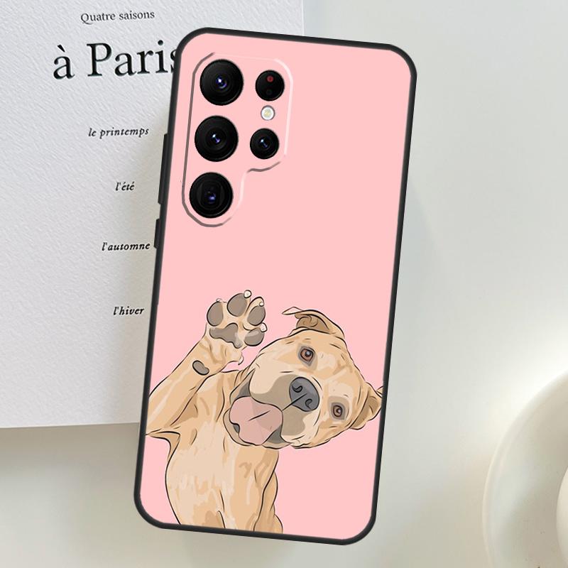 

Pitbull Dog Cover For Samsung Galaxy S23 Ultra S21 S20 FE Note 10 Plus S8 S9 S10 S10e S22 Ultra Case Galaxy S21 FE