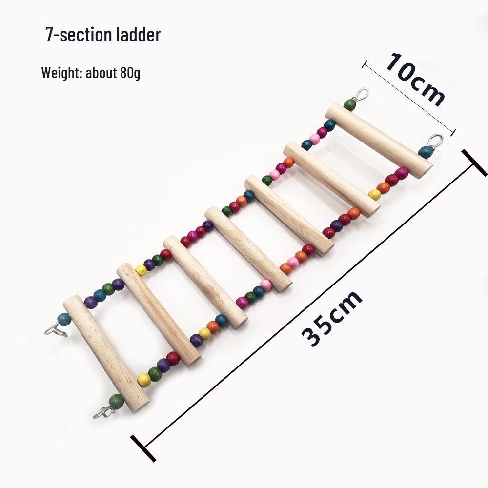 Colorful Bird Toys: Swing, Ladder, and Perch Set for Bird Cages