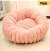 Cats Dogs Round Straight Stripe Plush Warm Comfortable Soft Washable Portable Pet Mat Bed All Seasons