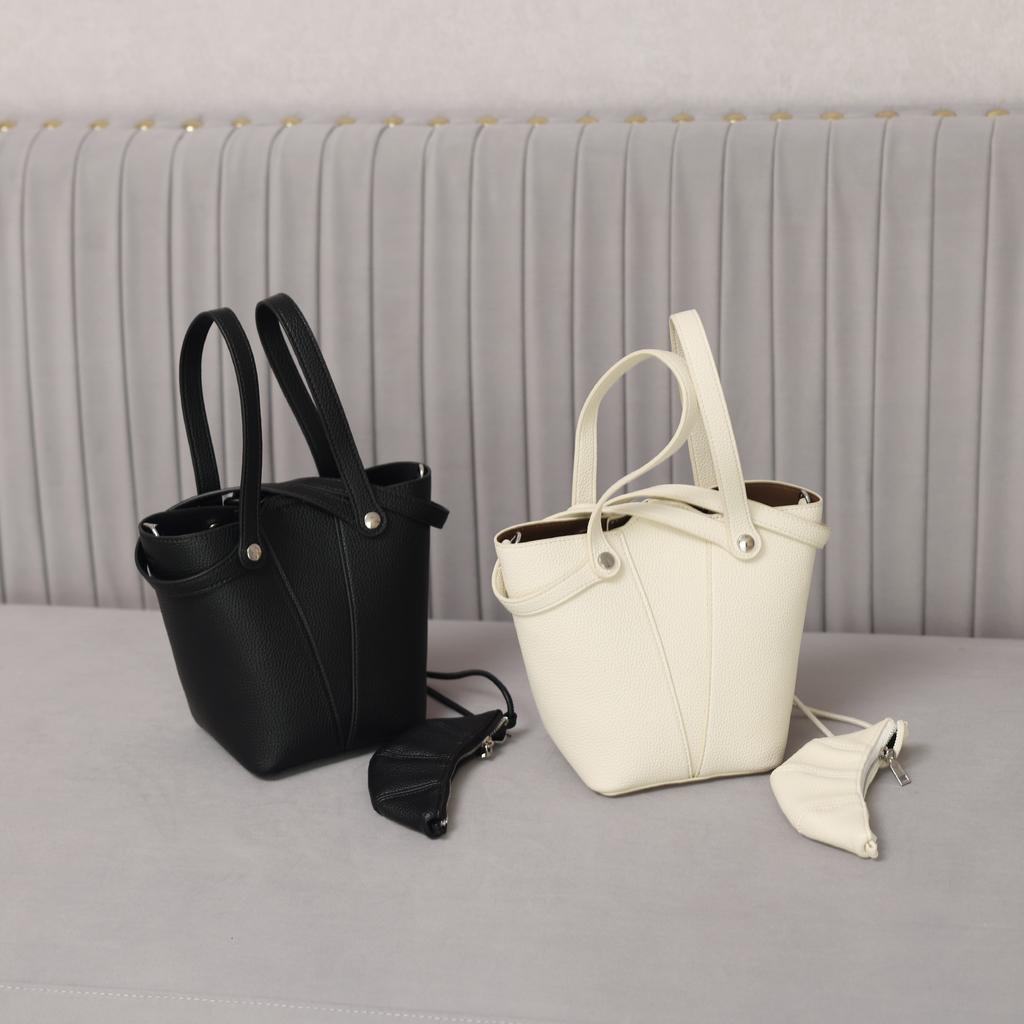 2025 Spring/Summer New Fashion Niche Design Handbag Large Capacity Commuting High-End Single Shoulder Crossbody Bucket Bag