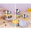 Multi-color Fruit Salad Bowl Round Bowl Food Container Stainless Steel Bowl  Kitchen Tableware