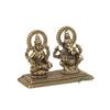 Brass Laxmi Ganesha Idol for Good Luck & Worship | 1.5" Small Hindu God Statue Figurine Perfect
