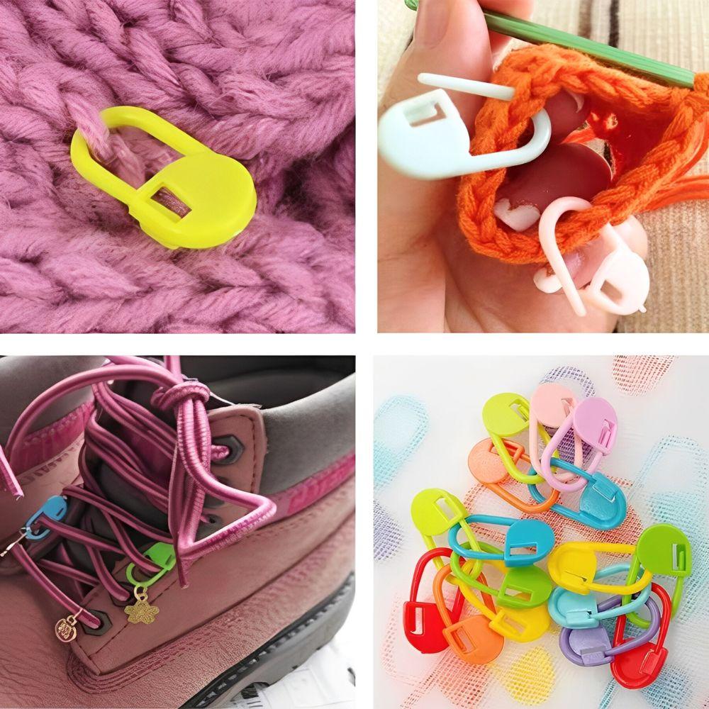 300pcs Plastic Color-mixing Knitting Markers Lock Type DIY Safety Snap-type Pin Marking Counter Sewing & Knitting Supplies YMY