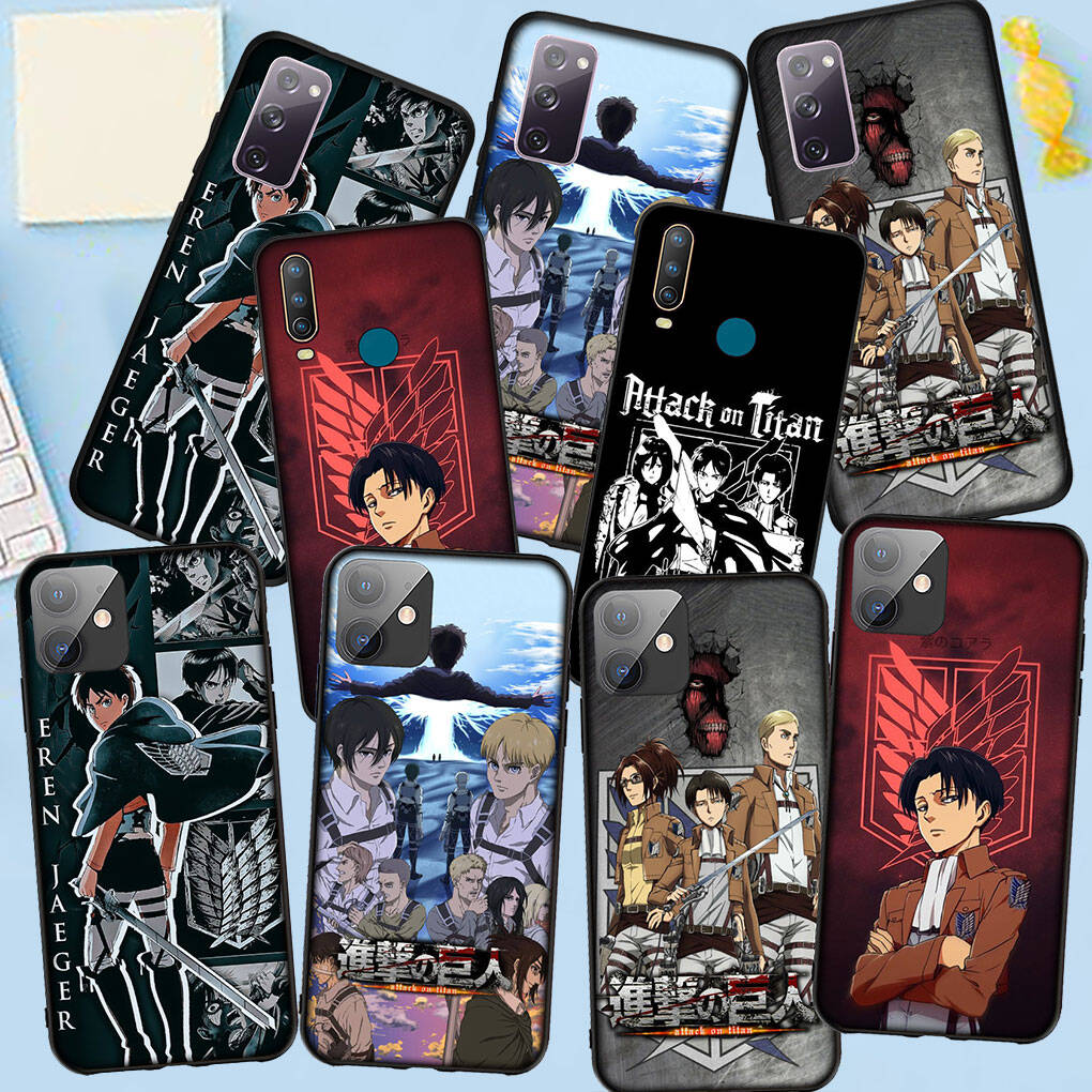 Θήκη Κινητού για Samsung Galaxy S25 S23 S22 S24 Ultra FE A05 A06 A15 A16 A36 A37 A35 A54 A55 A56 A57 A25 A26 A53 Attack On Titan Eren Jaeger Κάλυμμα Anime