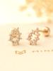 Minimalpiercing 14K Crystal Teardrop Piercing Earrings