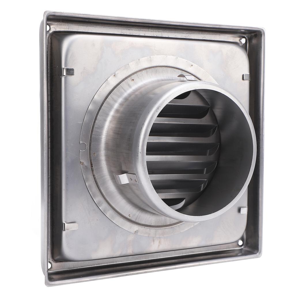 Exterior Wall Vent Cover with Flats 100mm Square SUS304 Stainless Steel Dryer Exhaust Vent Cover for