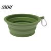 Dog Water Bowl Foldable Bowl, Collapsible Cat with Carabiner, Portable Pet Travel Accessories Silicone for Dogs Cats Camping Paw Shape