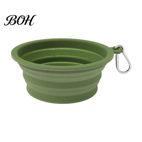 Dog Water Bowl Foldable Bowl, Collapsible Cat with Carabiner, Portable Pet Travel Accessories Silicone for Dogs Cats Camping Paw Shape