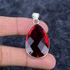 Garnet Gemstone Handmade 925 Sterling Silver Jewelry Pendant 1.85" M-3238