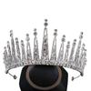 New Round Bridal Crown European and American Baroque Rhinestone Crown Wedding Dress Crown Cake Crown