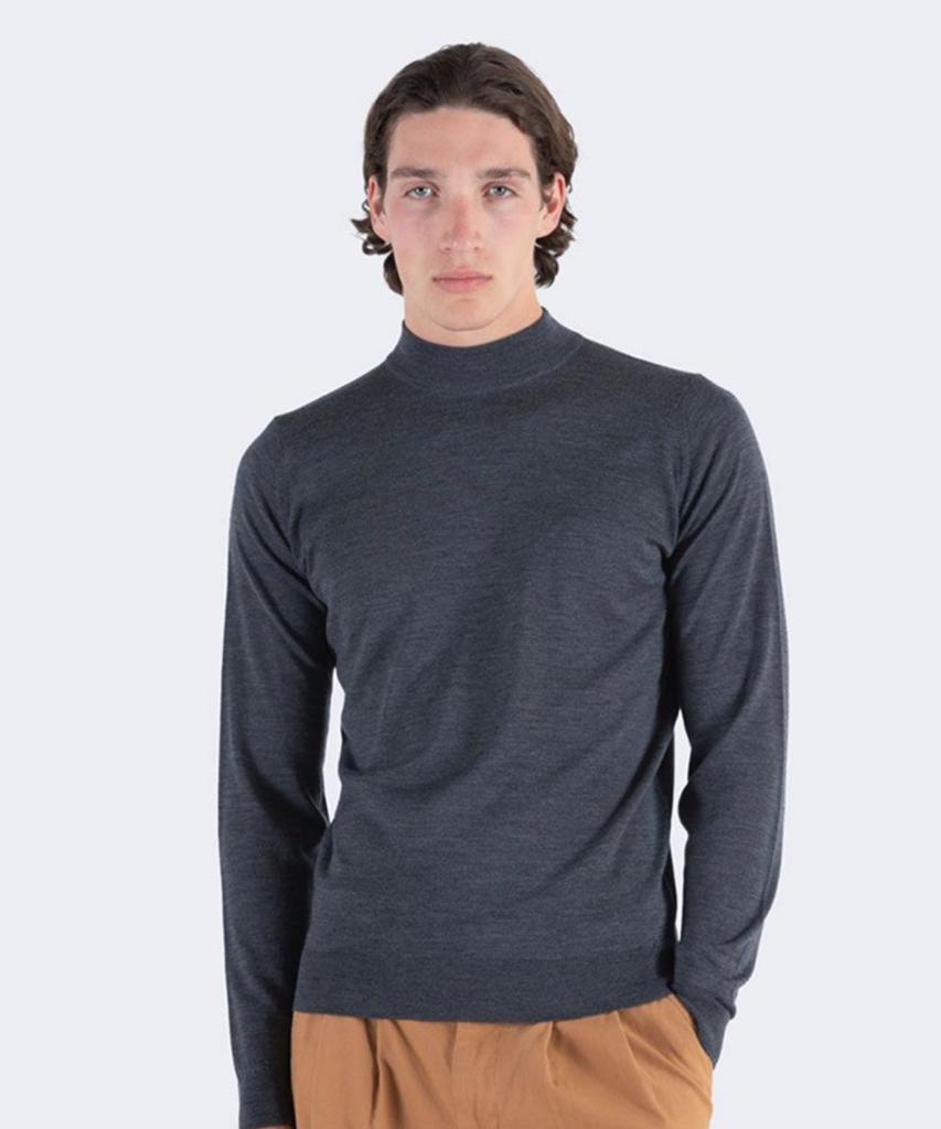 Jonseumedeulli Harcourt Merino Wool Mock Neck Knit Classic 10 Colors (A Type)