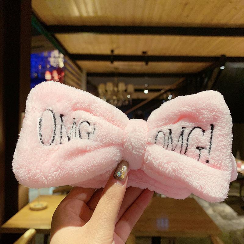 Wash Face Hair Holder Hairbands Soft Warm Coral Fleece Bow Animal Ears Headband For Women Girls Turban Fashion Hair Accessories