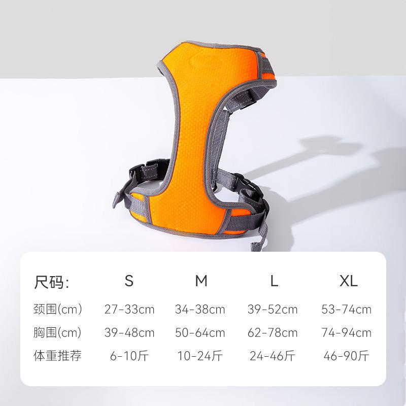 

Взрывозащищенный смывающий средний и большой поводок для собаки Золотистый ретривер большая собака клетчатая нагрудная шлейка Поводок для питомца Поводок для собаки L (recommended weight 24-23 kg) оранжевый