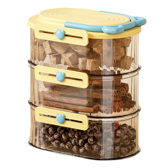 

3/4/5 шт. Герметичная банка, Штабелируемый набор контейнеров для хранения специй, Компактный дизайн, Прозрачные контейнеры для хранения специй, Органайзер для специй в ящик Triple Layer