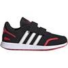 Adidas Neo Vs Switch Breathable Low top Kids' Skateboarding Shoes Black Red White Children Aged 3 7 Years Old FW3984