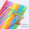 Colored Bendable Plastic Straws: Creative Black Transparent Art Straws for Drinks & Juice