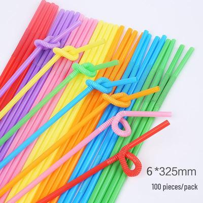 Colored Bendable Plastic Straws: Creative Black Transparent Art Straws for Drinks & Juice