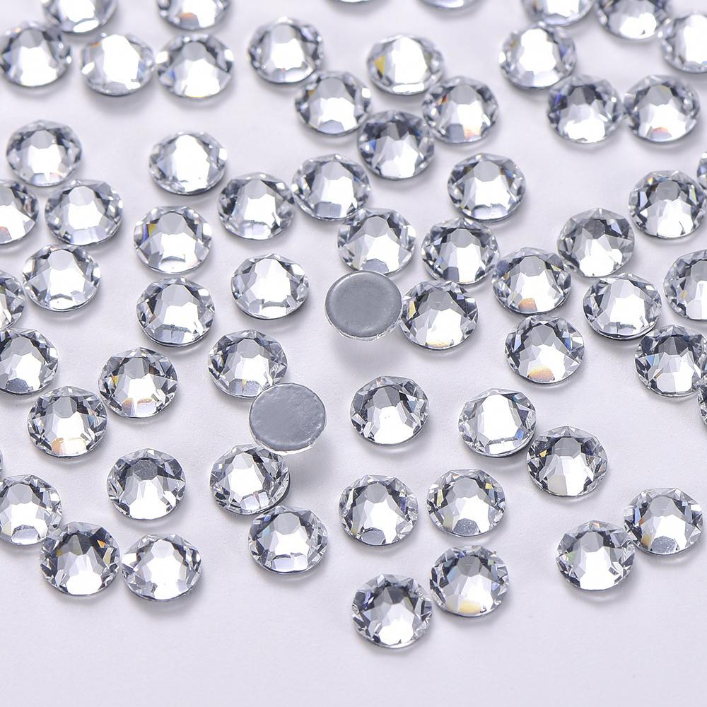 Strass Sewing Fabric Crystal Garment Hotfix Diamond Rhinestone Small Clear Flatback 70 Colors AB 8 Big and 8 Glass