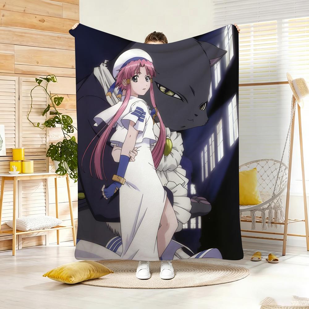 Anime Figure A-ARIAA Throw Lightweight 240g Flannel Blanket Soft Skin-friendly for Summer Cooling