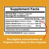 Cápsulas de Algas Marinhas Irlandesas com Vesículas, suporte à tireoide, saúde digestiva, sem glúten, vegano, adequado para adultos.