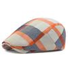Colorful Plaid Berets Button Adjustable Painter Caps Unisex Summer Visor Hat  for Men Women
