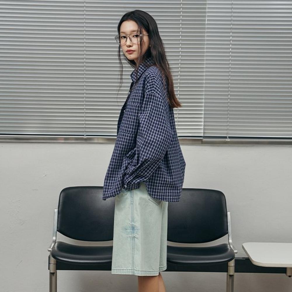 

Lap Boxy Check Shirt Ar1wb360 NA (navy)/FF