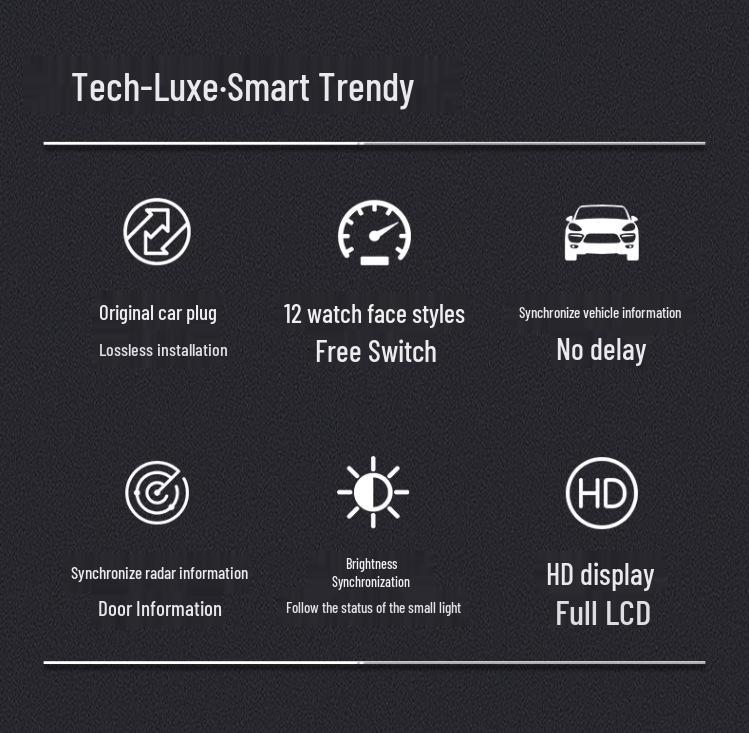 Upgraded Multifunction LCD Compass Stopwatch for Porsche Cayenne/Macan Modification