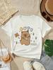 2025 Capybara Tshirt Kids Children TShirt capibara Cartoons Clothes Kid Girl Boy Capybaras T Shirt Baby Casual Top Clothes