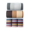 Korean Style Solid Color Hair Ties Set - Simple Flocked Ponytail Holders for Girls