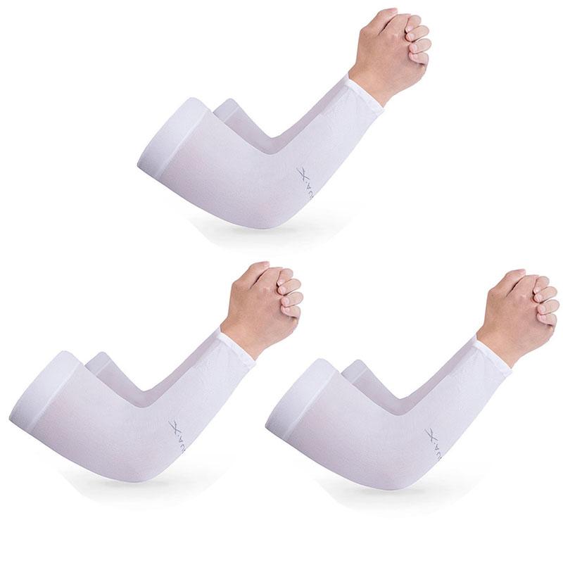

10Pair Cool Silk Fabric Arm Guards Breathable Sun Protection Sleeves for Unisex Outdoor Cycling Running Fishing and Driving Cool One Size
